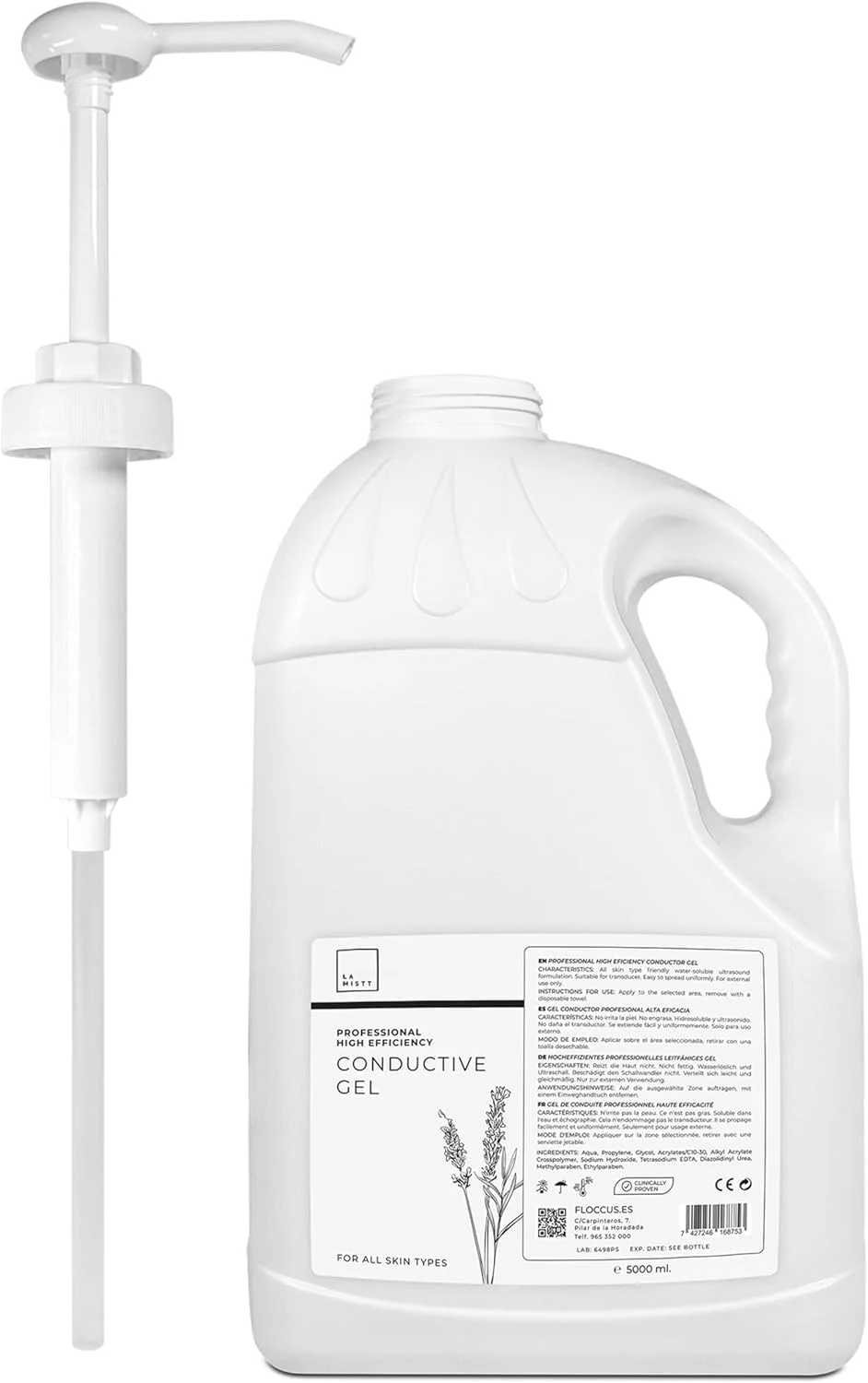 Gel Conducteur à Usage Professionnel + Vanne de Dosage | 5 Litres